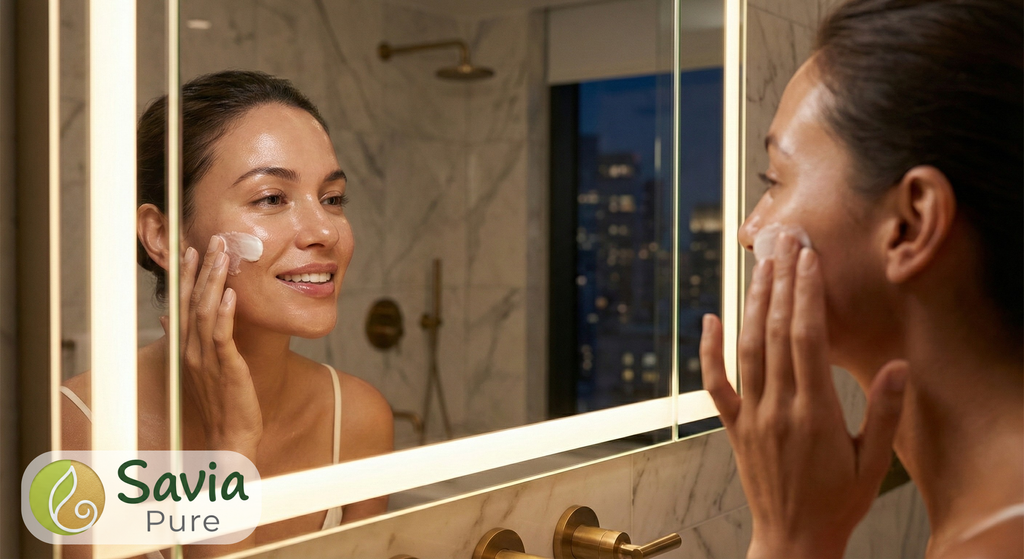 TU PIEL SE REPARA MIENTRAS DUERMES (Crema Reafirmante con Colágeno 5%) by Savia Pure